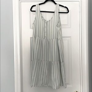 Blue and White Striped tank dress